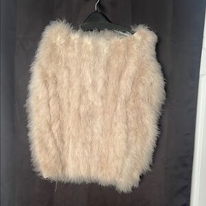 Feather and cashmere vest
